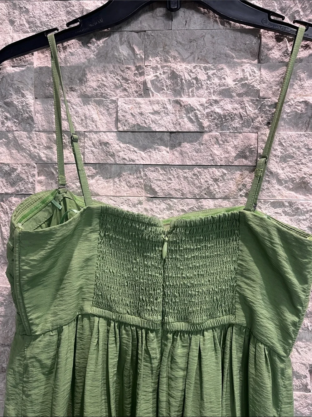 Abercrombie & Fitch Green Tiered Maxi Sundress Sz-SP